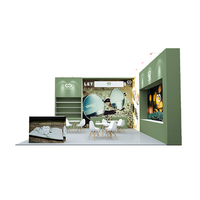 Stand d'exposition modulaire personnalisé de 20x20 pieds avec cadres en aluminium et affichage en tissu tendu réutilisable pour les expositions
