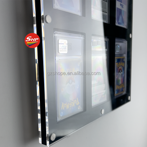 Cadre de présentation pour <span class=keywords><strong>cartes</strong></span> de sport classées <span class=keywords><strong>Pokemon</strong></span> en acrylique noir personnalisé SHP, à fixer au mur, pour <span class=keywords><strong>cartes</strong></span> classées BGS CGC PSAed - Product Image 3