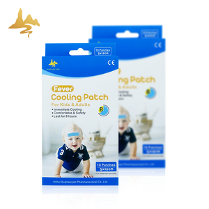 Coussinets refroidissants en plâtre de menthol naturel de feuille de glace de service OEM hydrogel bleu soulage la fièvre <span class=keywords><strong>patch</strong></span> de gel de refroidissement pour bébés enfants - Product Image 1