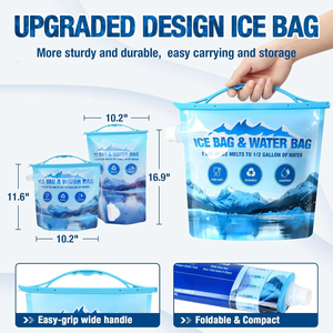 Tái Sử Dụng Mát Túi Nước Đá Đóng Mở Nước Container Với Tapcamping Đi Bộ Đường Dài Du Lịch Tủ Đông Gói Túi Nước Túi Nước Đá - Product Image 3