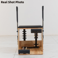 Chaise Wunda de Pilates Professionnelle Ajustable en Bois de Caoutchouc, Équipement Multifonctionnel de Stabilité pour Studio de Yoga, Santé et Fitness