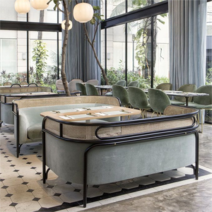 Bois Cuir <span class=keywords><strong>Rotin</strong></span> Loisirs d'intérieur Tables et chaises minimalistes Café et dessert Mobilier de magasin - Product Image 1