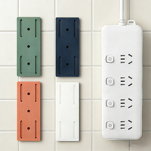 Regleta de enchufes para montaje en pared, sin necesidad de taladrar, autoadhesiva sin dejar rastro, para uso doméstico. - Product Image 2