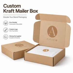 Custom Logo Printed Kraft Corrugated Mailer Boxes Eco Friendly Brown Kraft Shipping <b>Box</b> For Apparel Cosmetic Gift Packaging - Product Image 2