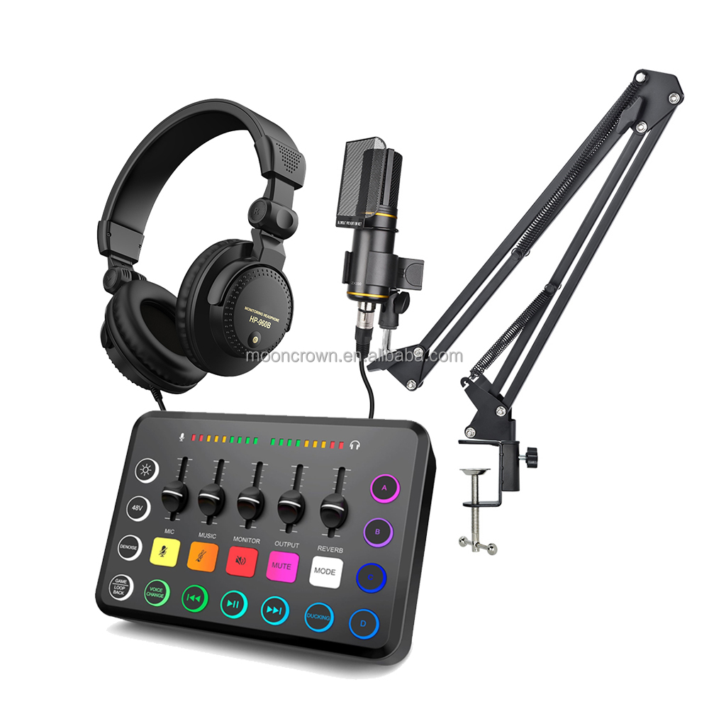 Negro voladizo Mic todo el conjunto