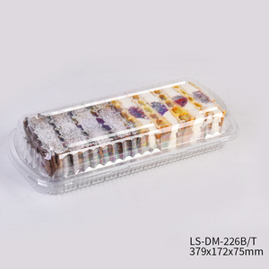 Caja de embalaje de alimentos de plástico desechable PET reciclable Diseño de concha <span class=keywords><strong>rectangular</strong></span> Contenedor de galletas transparente - Product Image 6