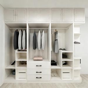 Armoire de chambre à coucher <span class=keywords><strong>en</strong></span> <span class=keywords><strong>bois</strong></span> blanc moderne, étagère ouverte, dressing, armoire à vêtements, porte battante, meubles de maison, sur mesure pour appartement - Product Image 2