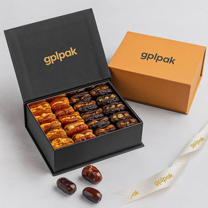 Sang Trọng Biểu Tượng Tùy Chỉnh Cấp Thực Phẩm Sinh Thái Thân Thiện Cao Cấp Từ Tính Eid Ramadan Ngày Sản Phẩm Sô Cô La Hộp Quà Tặng Bao Bì Với Ribbon - Product Image 1