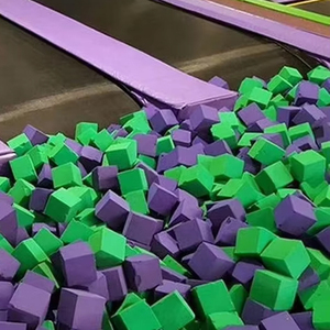Parc de trampolines en mousse sur le thème de l'océan, carré, multicolore, personnalisé pour garçons et filles, marque Kaluen, sans filet de protection - Product Image 4