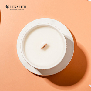 Emballage personnalisé pour bougies parfumées longue durée |   Ventes en gros de pots en céramique de luxe Meteor avec mèche en bois, bougies parfumées à la cire de soja - Product Image 3