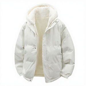 2026 Winter New Casual <b>Long</b> Loose Fit <b>Men</b> Standard Thickness Hooded Breathable Non-Ironing Puffer <b>Jacket</b> Zipper Closure Letter - Product Image 3