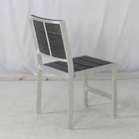 Fauteuil de salle à manger extérieur en aluminium pour véranda, balcon, terrasse, patio, jardin, restaurant, café, cour