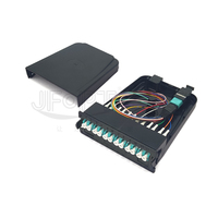 Panneau de brassage fibre optique MPO 1U pour montage en rack, 4 cassettes plastiques (4x12 fibres), 48 fibres, type fixe