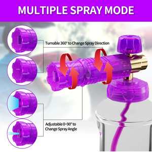 Pistolet pulvérisateur de mousse électrique en laiton Bear Crystal pour voiture, buse de mousse à pression réglable, canon à neige, raccord de mousse pour <span class=keywords><strong>Karcher</strong></span> Lavor - Product Image 4