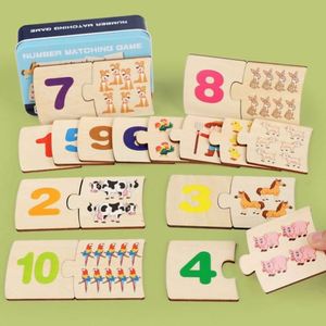 Early Educational Toy Tin Jigsaw <b>Puzzle</b> Kids Preschool Wooden Number <b>Puzzles</b> With Storage <b>Box</b> - Product Image 2