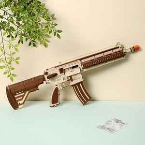 Puzzle 3D Luminoso Dolay <span class=keywords><strong>Laputa</strong></span> - Giocattolo Educativo in Legno Assemblabile Fai-da-Te con Decorazione 3D a Forma di Pistola per Età 14+ - Product Image 3