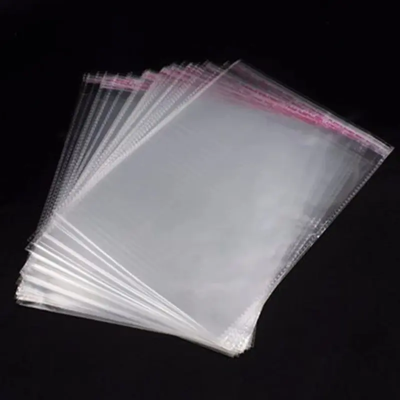 Hochwertige Multi-Größen Klar wieder versch ließbare BOPP/Poly-Beutel Transparente Opp-Tasche Verpackung Plastiktüten Selbst klebende Dichtung