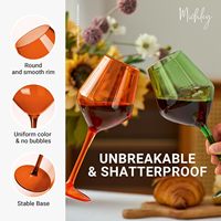 Verre à vin Tritan avec logo personnalisé, sans MOQ, 445 ml, incassable, réutilisable, gobelets à vin rouge résistants à la chaleur, verres à cocktail d'extérieur