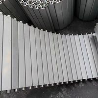 Nouvelle conception, couvercle de protection flexible en aluminium gris argenté pour guide de glissière, résistant à la poussière, pour machines CNC de petite taille