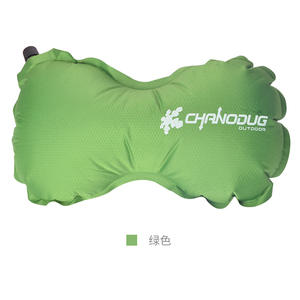 Almohada Inflable para Exteriores Chanodug en Forma de U, 28x26x14cm, Portátil, para Viajes, Soporte para Dormir, Verde - Product Image 1