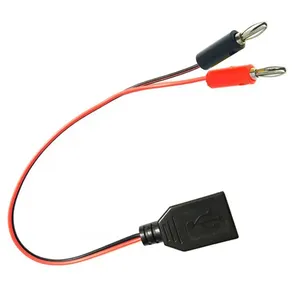USB Male/Female to 4MM Banana Plug Test Lead A Female Charging Cable USB Socket to Banana Plug Connection Conductive Wire