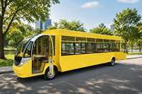 Bus électrique de tourisme sur mesure de 14 places, personnalisable, pour trajets étroits, idéal pour les quartiers de luxe et les circuits urbains