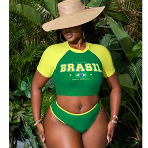 Traje de Carnaval de Jamaica Personalizado OEM, Monokini con Estampado de Bandera para Parejas, Traje de Baño para el Día de Lunes del Carnaval de Brasil y Trinidad - Product Image 4
