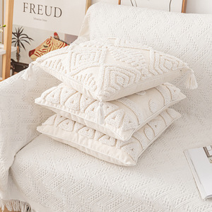 Modern Simple Nordic Wind Tufted <strong>Cushion</strong> Cover 18x18 Square Geometric Three-dimensional Pillow Cover for Bedroom B&amp;B <strong>Box</strong> - Product Image 2