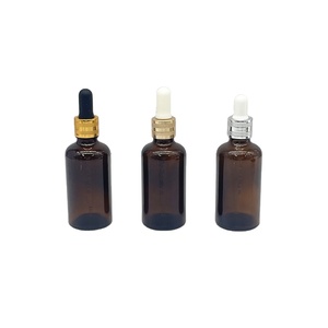 Flacon compte-gouttes en verre brun <span class=keywords><strong>de</strong></span> 5 ml, 10 ml, 15 ml, 20 ml, 30 ml, 50 ml, 100 ml, flacon d'huile essentielle ambrée avec bouchon compte-gouttes doré - Product Image 1