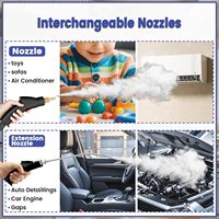 Nettoyeur Vapeur Portable 2500W, Haute Température et Pression pour Détail Automobile