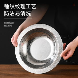 Hammer Patterned Steel Pot Round Durable Smokeless For Hot Pot Seafood Crab Fish Head Soup - Product Image 1