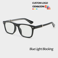 Vente en gros directe d'usine, lunettes optiques carrées unisexes personnalisées avec logo, montures durables en TR90, lunettes anti-lumière bleue