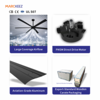 Ventilateur de plafond industriel HVLS en aluminium durable de 3 m pour l'écurie, la serre, la ferme, la ventilation et le refroidissement