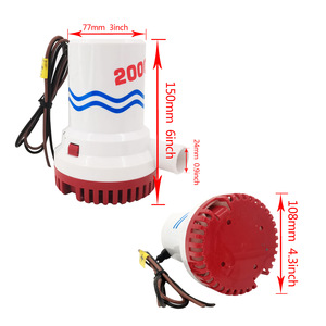 1500 Marine <b>Submersible</b> <b>Pump</b> 10ft Delivery Head For Boat Yacht Use ABS Material - Product Image 2