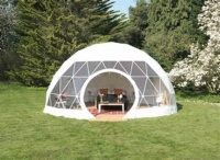 Dôme géodésique transparent en PVC imperméable pour glamping, mariages, expositions, événements extérieurs et camping