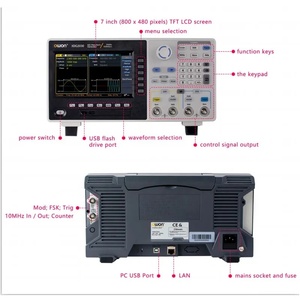 Owon XDG2030 2 canaux Sortie de fréquence 30 MHz Résolution verticale 14 bits Résolution de fréquence 1 Hz Résolution d'amplitude 0,1 mV - Product Image 6