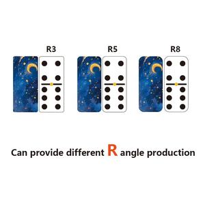 Ensemble de jeu de famille Double Six <span class=keywords><strong>Domino</strong></span> personnalisable Dominos en acrylique double couche imprimé UV avec coin R - Product Image 2