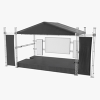 Usine scène plate-forme événement Concert Dj scène éclairage treillis aluminium quatre jambes scène pont podium pour Concert événements mariage