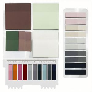 Juego de 610 Notas Adhesivas de PET, Marcadores de Página Transparentes y Notas de Anotación con Diseño Estético, Material Escolar - Product Image 1