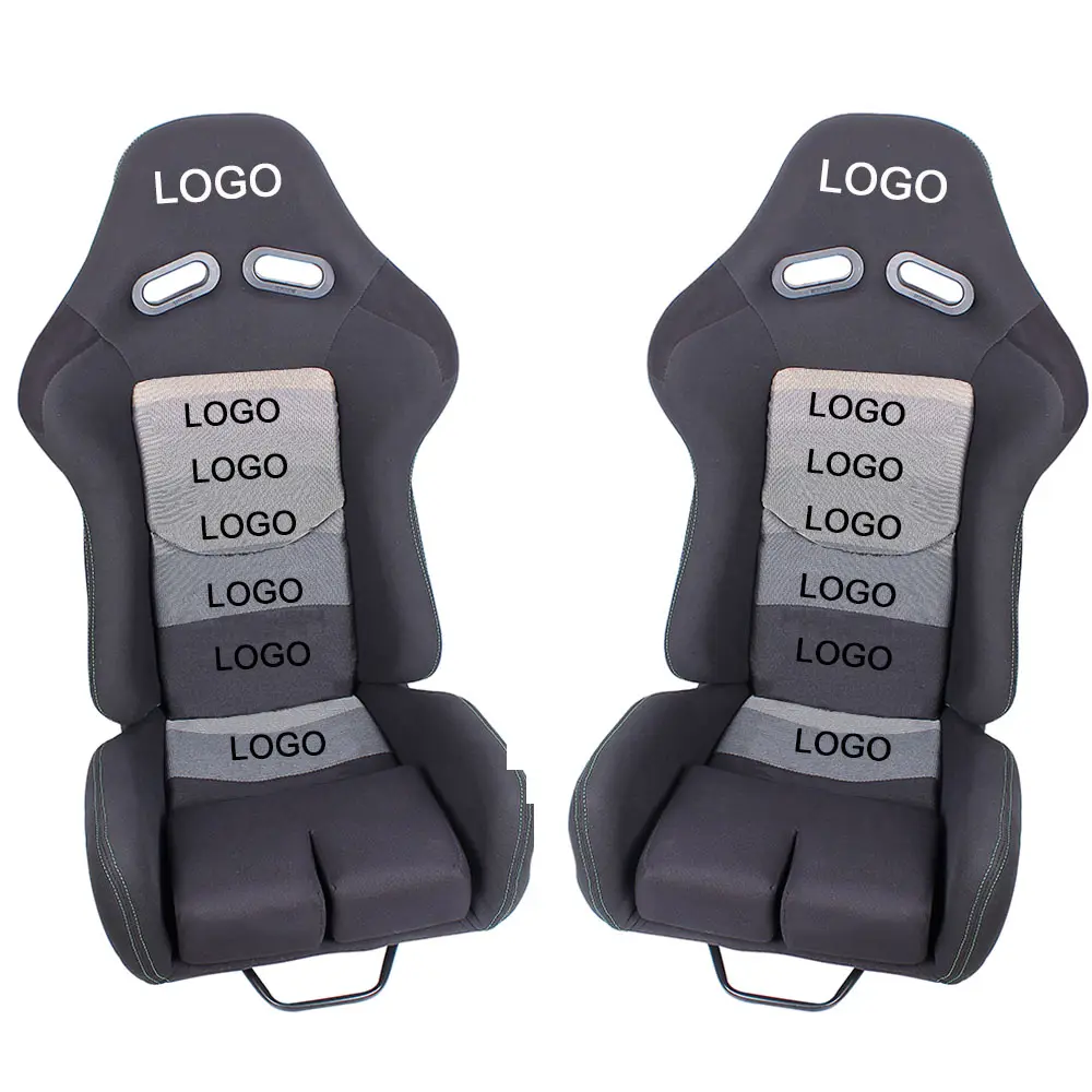 1 Paar Universal Alle Black Stitch Racing Seat Beugel Verstelbare Slider Ras Autostoeltjes Met Logo