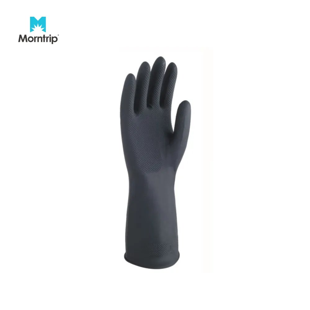 Premium kalite iş eldivenleri büyük kauçuk lateks çift kaplı çalışma endüstriyel kauçuk eldiven inşaat için