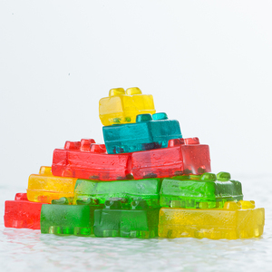 Amos 4D Building Block Gum Block 3D Sweet Cluster Candy Bulk Soft Jelly Hotdog Sour <strong>Gummy</strong> Candy Confectionery - Product Image 6