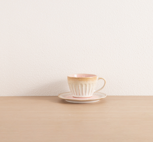 Wholesale Custom Vintage Pink Reactive Glaze <b>Dinner</b> <b>Set</b>, Embossed Stoneware Plates Bowls, Free Design & Logo Available - Product Image 6