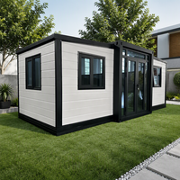 Maison conteneur extensible en panneaux sandwich d'acier de 20 pieds et 40 pieds, étanche, design moderne, garantie de 2 ans, salon inclus