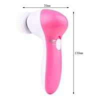 Brosse nettoyante pour le visage en silicone 5-en-1, nettoyage en profondeur étanche, épurateur rotatif pour le visage, outils de massage et de maquillage, nettoyant, vente en gros