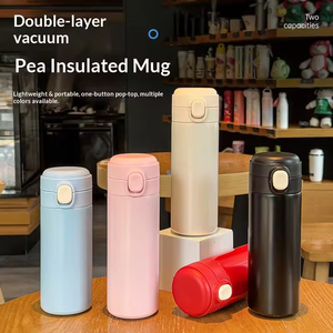 Stainless Steel Insulated Vacuum Cup with Bouncing Lid and Straw Travel Cups with Lids Customized logo - Product Image 4