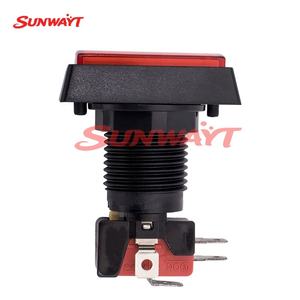 Botón pulsador momentáneo de plástico de 51*34mm con parte superior plana, borde inclinado e impresión LED para videojuegos arcade - Product Image 6