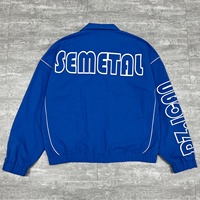 SEMETAL OEM 批发防水运动宽松全拉链夹克定制徽标翻领超大风衣男式夹克
