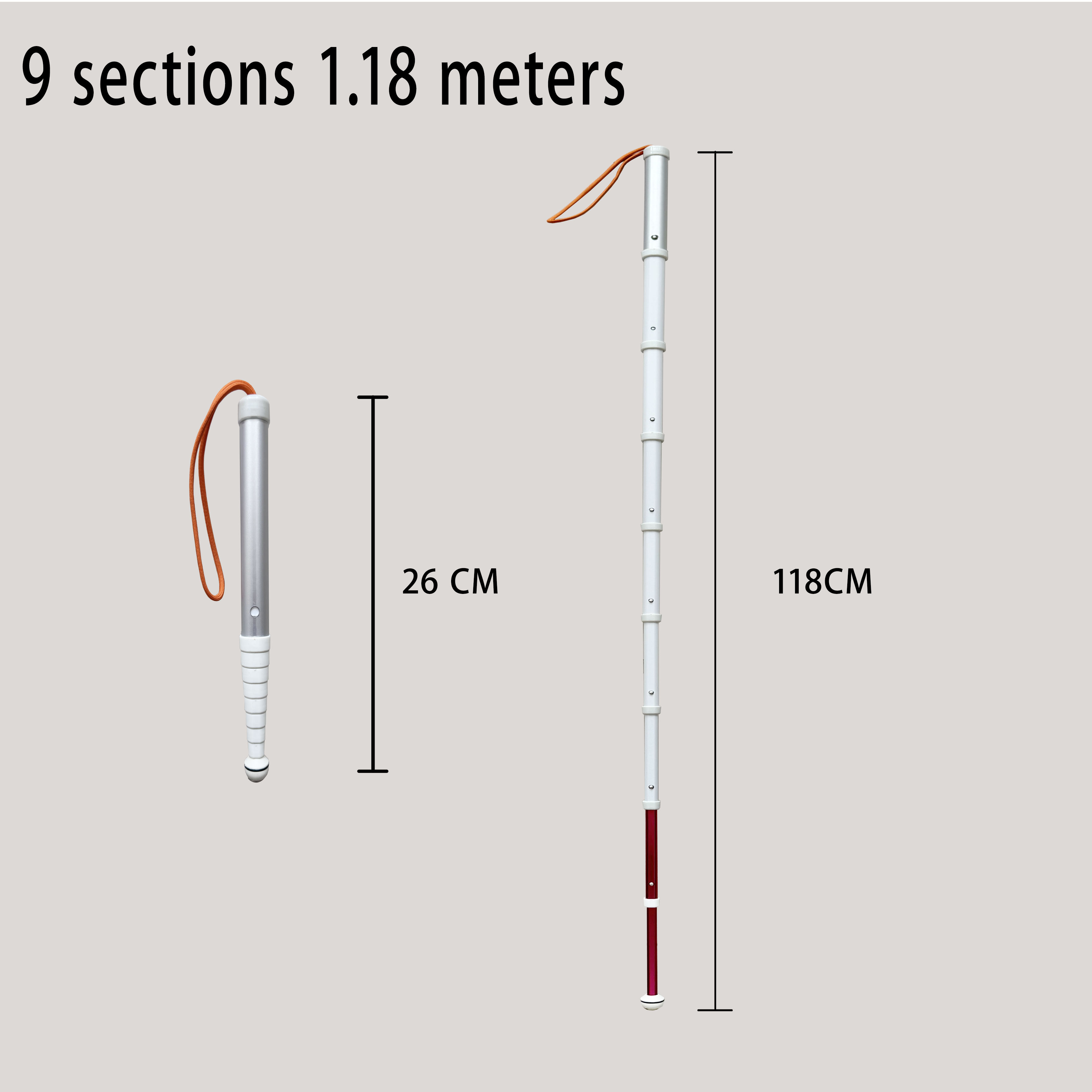 9 sections 1,18 mètres