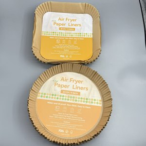 Papier sulfurisé jetable pour friteuse à air, imprimable sur une face, enduit de silicone, résistant à la graisse et à l'eau, pour la cuisson et la rôtissage en friteuse à air - Product Image 1